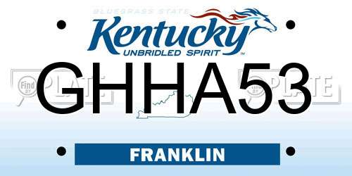 GHHA53 Kentucky License Plate