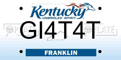 GI4T4T Kentucky License Plate