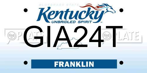 GIA24T Kentucky License Plate