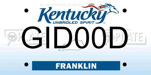 GID00D Kentucky License Plate