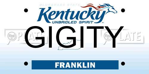 GIGITY Kentucky License Plate