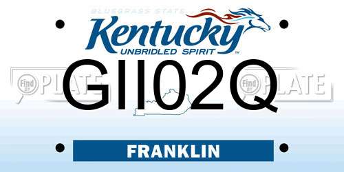 GII02Q Kentucky License Plate