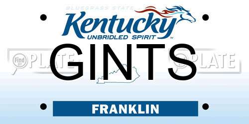 GINTS Kentucky License Plate