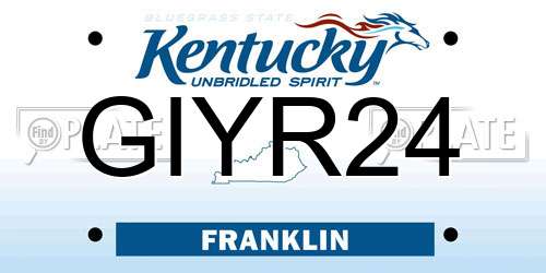 GIYR24 Kentucky License Plate