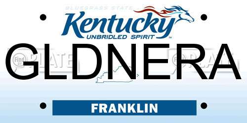 GLDNERA Kentucky License Plate
