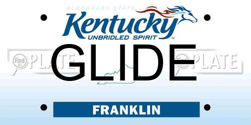 GLIDE Kentucky License Plate