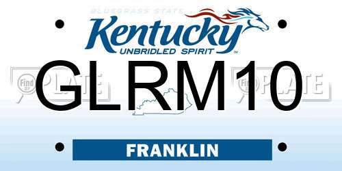 GLRM10 Kentucky License Plate