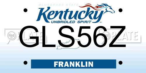 GLS56Z Kentucky License Plate