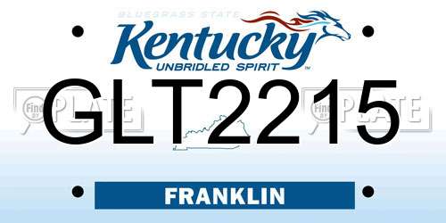 GLT2215 Kentucky License Plate