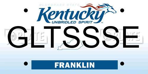 GLTSSSE Kentucky License Plate