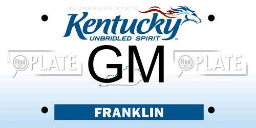 GM Kentucky License Plate
