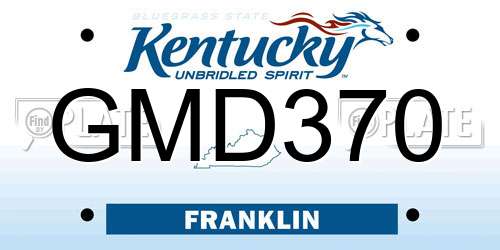 GMD370 Kentucky License Plate