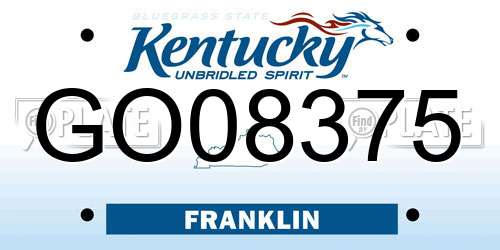 GO08375 Kentucky License Plate