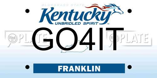 GO4IT Kentucky License Plate