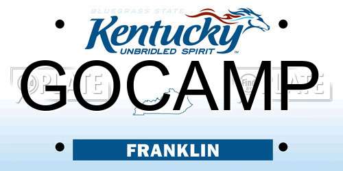GOCAMP Kentucky License Plate