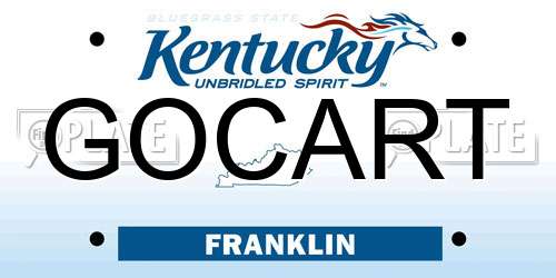 GOCART Kentucky License Plate
