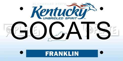GOCATS Kentucky License Plate