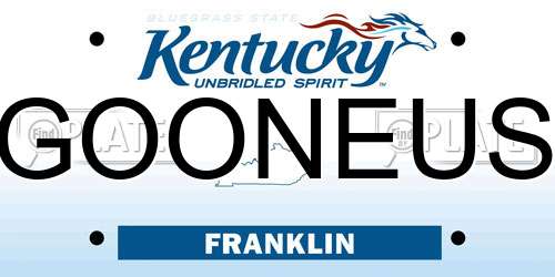 GOONEUS Kentucky License Plate