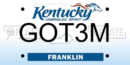 GOT3M Kentucky License Plate