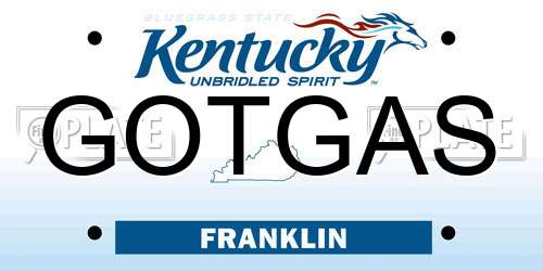 GOTGAS Kentucky License Plate