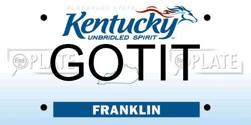GOTIT Kentucky License Plate