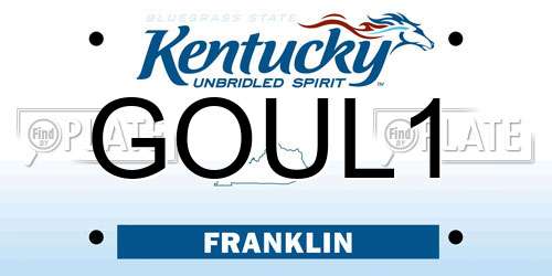 GOUL1 Kentucky License Plate