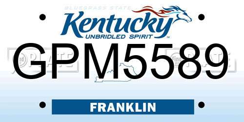 GPM5589 Kentucky License Plate