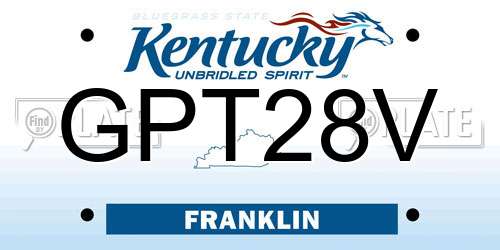 GPT28V Kentucky License Plate