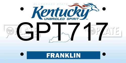 GPT717 Kentucky License Plate