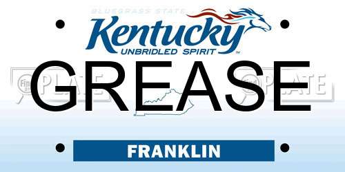 GREASE Kentucky License Plate