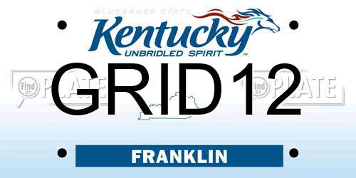 GRID12 Kentucky License Plate
