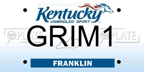 GRIM1 Kentucky License Plate