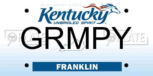 GRMPY Kentucky License Plate