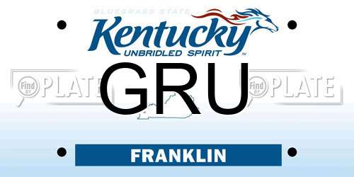 GRU Kentucky License Plate