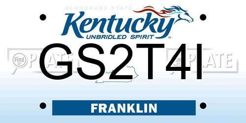 GS2T4I Kentucky License Plate