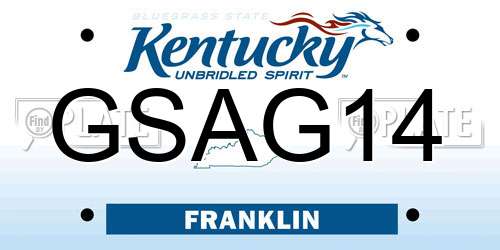 GSAG14 Kentucky License Plate