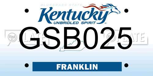 GSB025 Kentucky License Plate