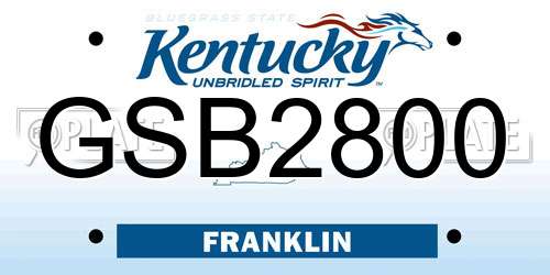 GSB2800 Kentucky License Plate