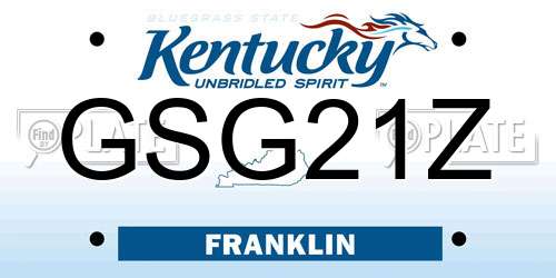 GSG21Z Kentucky License Plate
