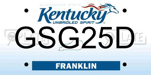 GSG25D Kentucky License Plate