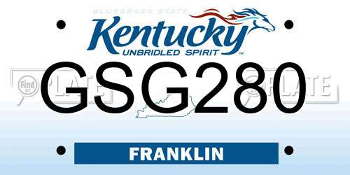 GSG280 Kentucky License Plate