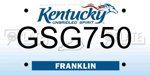 GSG750 Kentucky License Plate