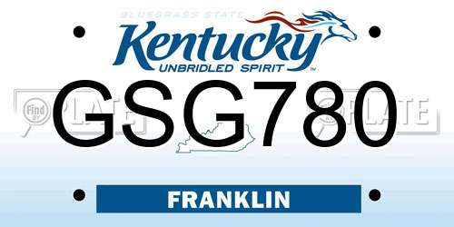 GSG780 Kentucky License Plate