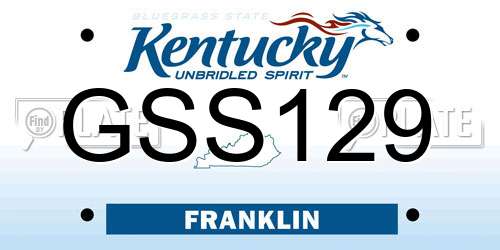 GSS129 Kentucky License Plate