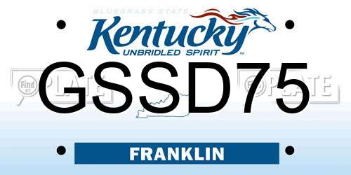 GSSD75 Kentucky License Plate