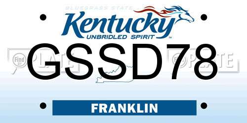 GSSD78 Kentucky License Plate