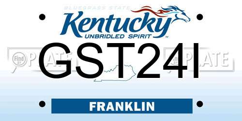GST24I Kentucky License Plate