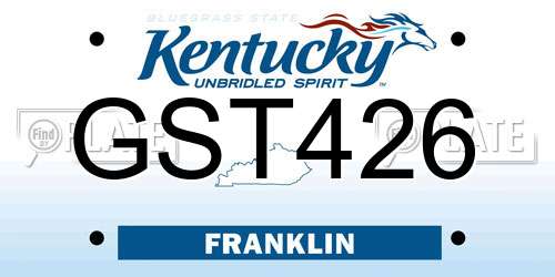 GST426 Kentucky License Plate