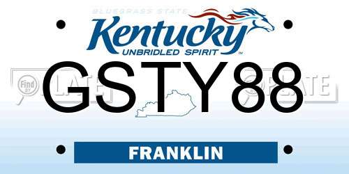 GSTY88 Kentucky License Plate