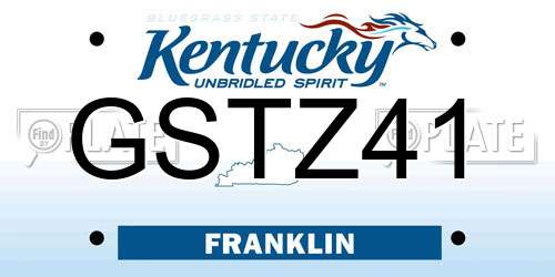 GSTZ41 Kentucky License Plate